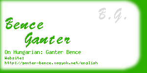 bence ganter business card